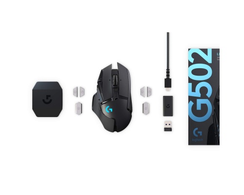 Logitech G502 LightSpeed Wireless 16000 DPI Right-hand Black 