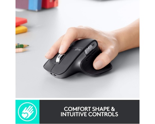 Logitech MX Master 3S Ασύρματο Εργονομικό Bluetooth Ποντίκι Graphite