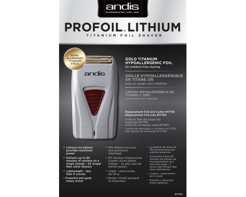 Andis Profoil Lithium Titanium Foil Shaver TS-1 17150