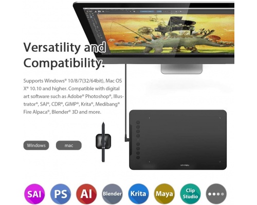 XP-Pen Deco01 V2 Professional Graphic Drawing Tablet (FRDC01)