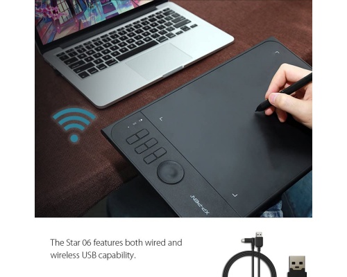 XP-Pen Star06 Wireless Graphics Drawing Pen Tablet 