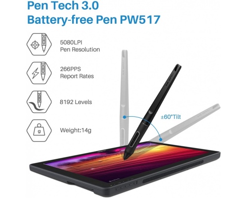HUION KAMVAS 22(2020)  Γραφίδα Σχεδίασης με Όθονη FHD 21.5"