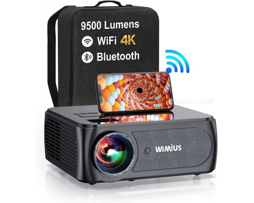 WiMiUS K8 1080P 9500 Lumen Projector 5G WiFi