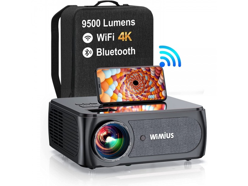 Proyector 5G WiFi Bluetooth Full HD 1080P, 10000 Lúmenes WiMiUS