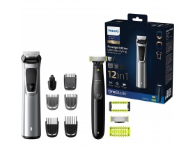 Philips Multigroom Series 9000 12 in 1 Σετ Επαναφορτιζόμενης Κουρευτικής Μηχανής Black/Silver MG9710/90 Philips Multigroom Series 9000 12 in 1 Σετ Επαναφορτιζόμενης Κουρευτικής Μηχανής Black/Silver MG9710/90