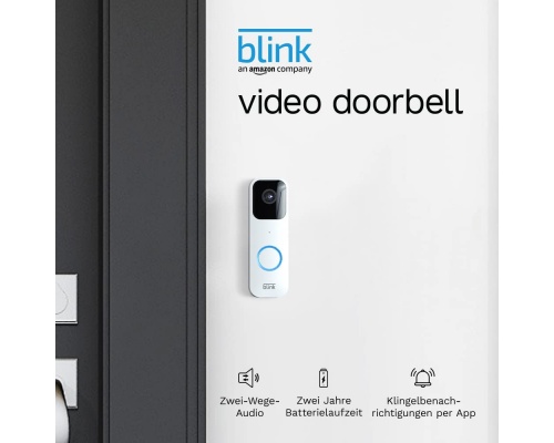 IP Wi-Fi Κάμερα HD Αδιάβροχη Μπαταρίας Blink Outdoor + Video Doorbell White