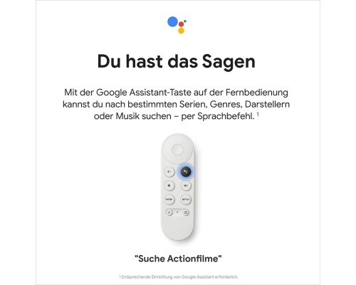 Google Smart TV Stick Chromecast with Google TV 4K UHD με Bluetooth / Wi-Fi / HDMI και Google Assistant (Snow)