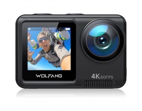 Wolfang GA420 Action Camera 4K Ultra HD με WiFi Μαύρη με Οθόνη