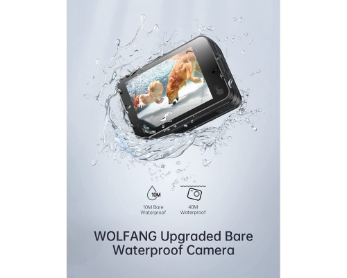 Wolfang GA420 Action Camera 4K Ultra HD με WiFi Μαύρη με Οθόνη