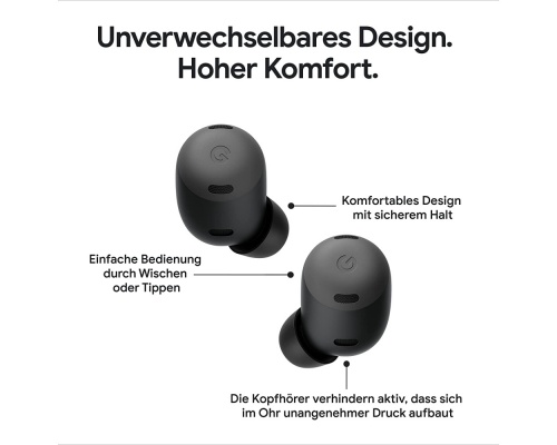 Google Pixel Buds Pro Bluetooth Handsfree Ακουστικά με Αντοχή στον Ιδρώτα και Θήκη Φόρτισης Charcoal