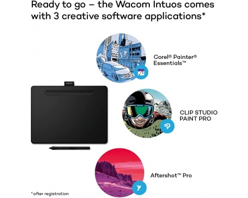 Wacom Intuos M Γραφίδα Σχεδίασης χωρίς Οθόνη με Bluetooth Pistachio Green