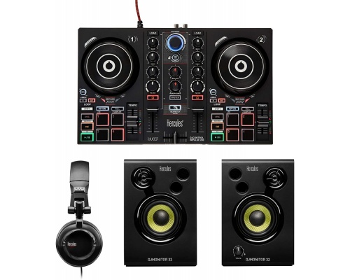 Hercules Πακέτο DJ DJing Starter Set Serato DJ Lite PC Mac σε Μαύρο Χρώμα