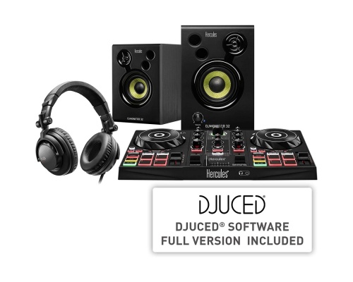 Hercules Πακέτο DJ DJing Starter Set Serato DJ Lite PC Mac σε Μαύρο Χρώμα