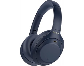 Sony WH-1000XM4 Ασύρματα/Ενσύρματα Over Ear Ακουστικά Black Μπλε Sony WH-1000XM4 Ασύρματα/Ενσύρματα Over Ear Ακουστικά Black Μπλε
