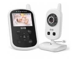GHB Baby Monitor UU24 2,4 ιντσών με Υπέρυθρη Κάμερα και λειτουργία Νανουρίσματος