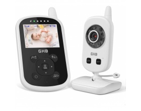 GHB Baby Monitor UU24 2,4 ιντσών με Υπέρυθρη Κάμερα και λειτουργία Νανουρίσματος