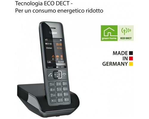 Gigaset Comfort 520 Duo Ασύρματο Τηλέφωνο με Aνοιχτή Aκρόαση Μαύρο