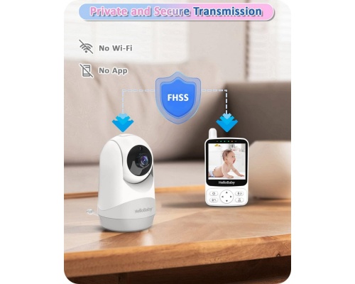 HelloBaby Baby Monitor HB‎40 4'' IPS Screen