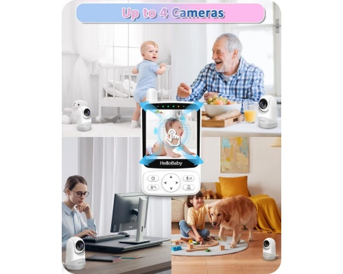 HelloBaby Baby Monitor HB‎40 4'' IPS Screen