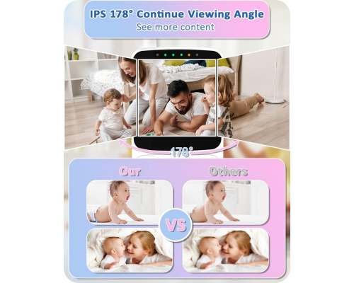 HelloBaby Baby Monitor HB‎40 4'' IPS Screen