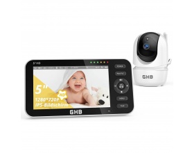 GHB Baby Monitor SM50B 5 ιντσών με Υπέρυθρη Κάμερα και λειτουργία Νανουρίσματος