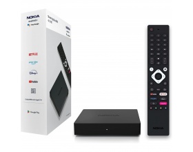 Nokia Streaming Box 8010, Android TV (Chromecast, HDMI, H.264, HEVC H.265, Netflix, Prime Video, Disney+) - Black