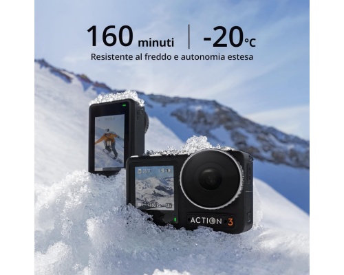 DJI Osmo Action 3 Action Camera 4K Ultra HD με WiFi Standard Combo Μαύρη με Οθόνη 2.25"