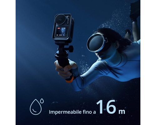 DJI Osmo Action 4 Essential Combo Action Camera 4K Ultra HD Υποβρύχια με WiFi Μαύρη με Οθόνη 2.25"