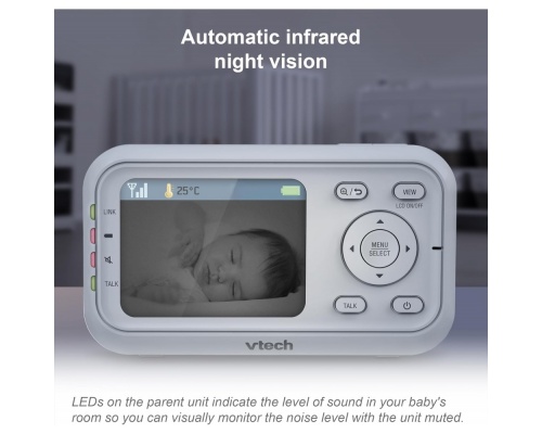 Vtech Ενδοεπικοινωνία Μωρού με Κάμερα & Οθόνη 2.8" με Αμφίδρομη Επικοινωνία VM3255