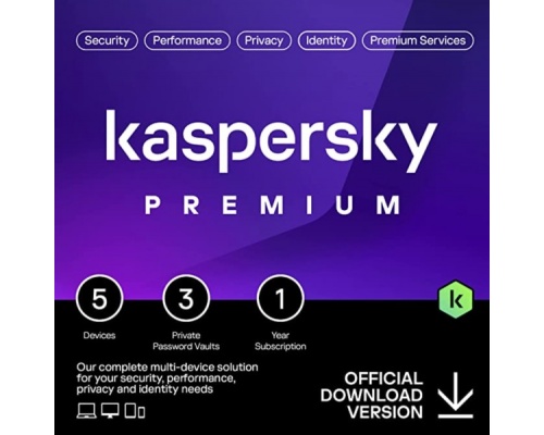 Kaspersky Premium (Ηλεκτρονική Άδεια) 5 Συσκευές 1 Χρόνος