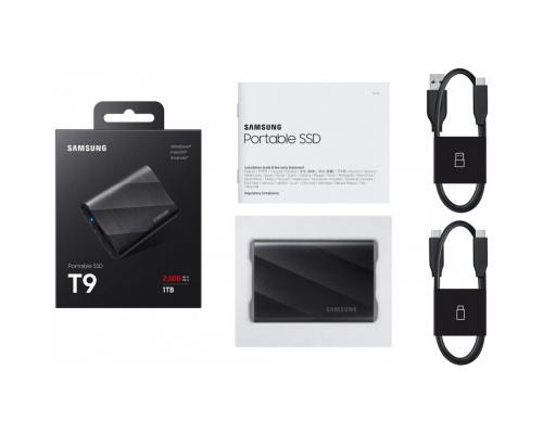 Samsung portable SSD T9 1TB Μαaύρο Samsung portable SSD T9 1TB Μαaύρο