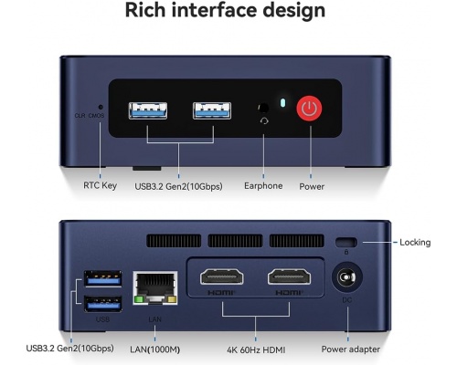 BEELINK mini PC MINI S13 Pro, Intel N150, 16B, 500GB SSD, Windows 11 Pro - MINIS13PRO-N150-16500