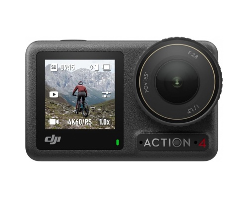 DJI Osmo Action 4 Essential Combo Action Camera 4K Ultra HD Υποβρύχια με WiFi Μαύρη με Οθόνη 2.25"