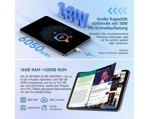  ALLDOCUBE iPlay 60 Mini Pro  8.4" 128GB 4G LTE WiFi