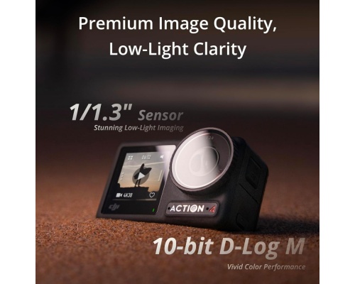 DJI Osmo Action 4 Essential Combo Action Camera 4K Ultra HD Υποβρύχια με WiFi Μαύρη με Οθόνη 2.25"