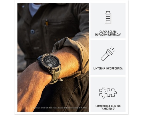 Garmin Instinct 2X Solar 50mm Αδιάβροχο Smartwatch με Παλμογράφο (Graphite) Garmin Instinct 2X Solar 50mm Αδιάβροχο Smartwatch με Παλμογράφο (Graphite)