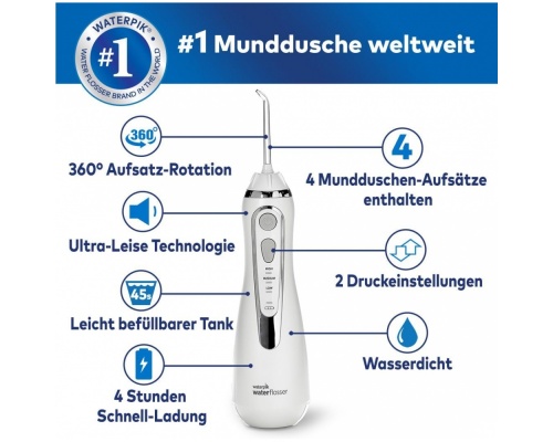 Waterpik WF-13 Water Flosser White Travel Size