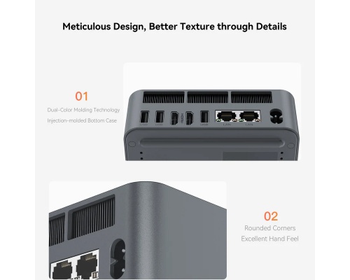 Beelink EQR6 Mini PC, AMD Ryzen 9 6900HX (8C/16T up to 4.9Ghz), 32G DDR5 RAM 500GB