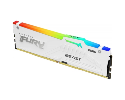 Kingston Fury Beast White RGB EXPO 16GB DDR5 RAM με Ταχύτητα 6800 για Desktop