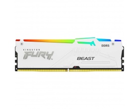 Kingston Fury Beast White RGB EXPO 16GB DDR5 RAM με Ταχύτητα 6800 για Desktop