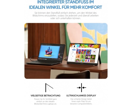 Arzopa A1 Gamut IPS HDR Φορητό Monitor 15.6" FHD 1920x1080