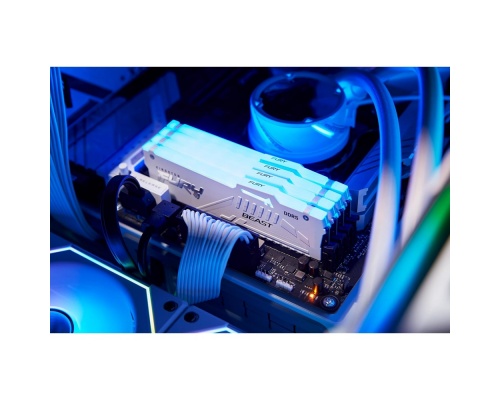 Kingston Fury Beast White RGB EXPO 16GB DDR5 RAM με Ταχύτητα 6800 για Desktop