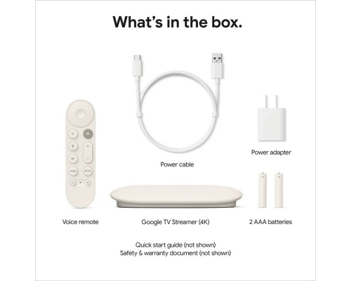 Google Smart TV Stick 4K UHD με Bluetooth Porcelain