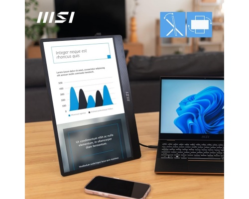MSI Pro MP161 E2 IPS Monitor 15.6" FHD 1920x1080 με Χρόνο Απόκρισης 4ms GTG