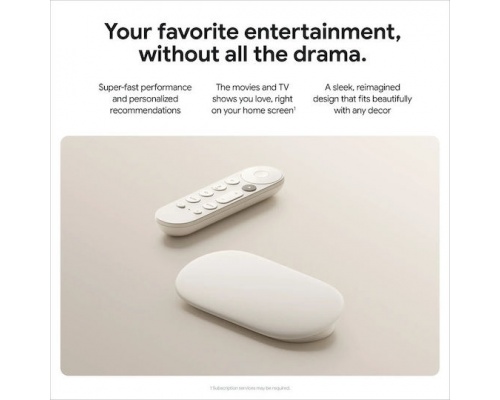Google Smart TV Stick 4K UHD με Bluetooth Porcelain