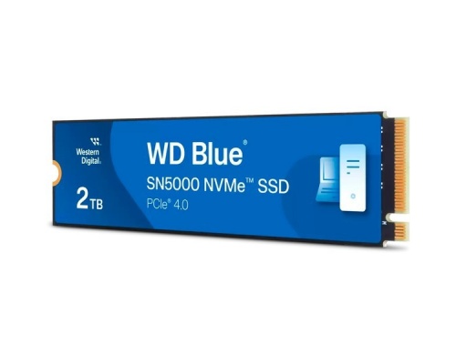 Western Digital Blue SN5000 2TB SSD, M.2 2280, PCIe 4x4 NVMe, 5150MB/s (Read)/4850MB/s (Write) (WDS200T4B0E-00CNZ0)