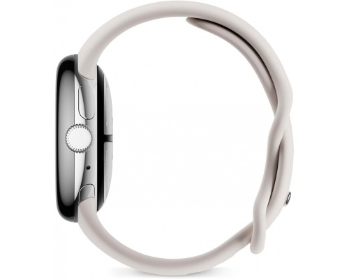 Google Pixel Watch 2 Aluminium 41mm με Παλμογράφο (Polished Silver / Porcelain Active Band)