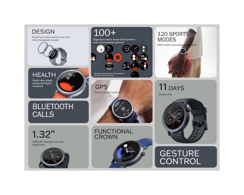 Nothing CMF Watch Pro 2 45mm με Παλμογράφο (Ash Grey)