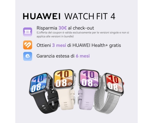 Huawei Watch Fit 4 43mm Αδιάβροχο με Παλμογράφο (Μαύρο)