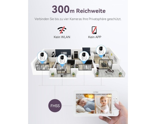 Comfyer Baby Monitor 1080P Camera 7'' ‎BM01